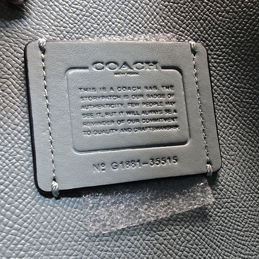 Coach Forest Green Tote with Scarf and Horse Charm - Picture 9 of 13